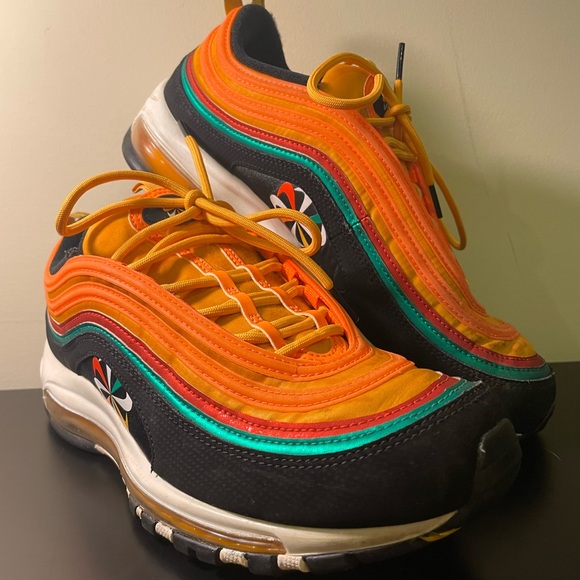 Nike Other - Used Nike Air Max 97 Sunburst Men’s Size 9.5 CK9399-001, Orange and Black, As Is